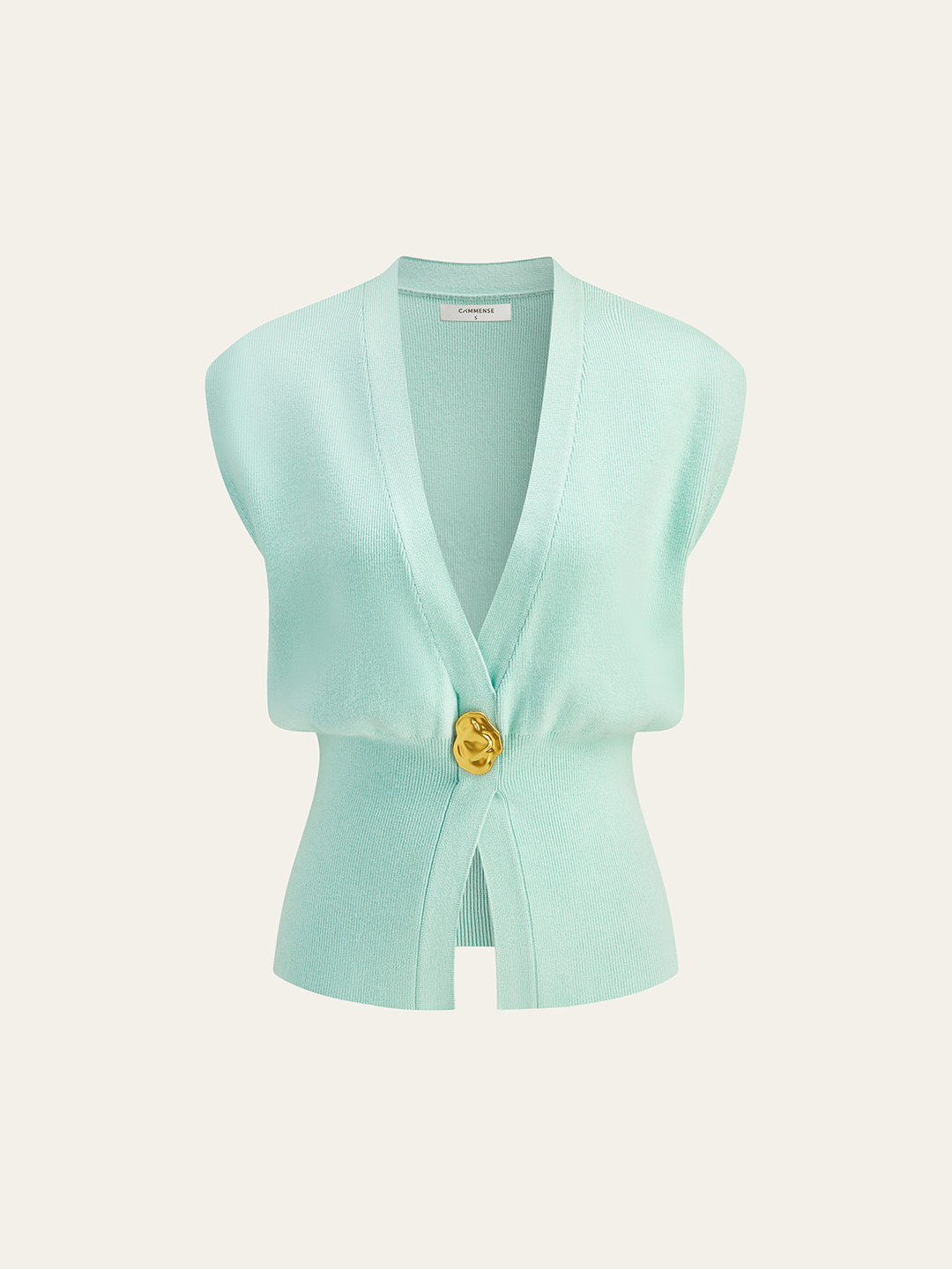 V-Neck Buttoned Detail Sweater Vest